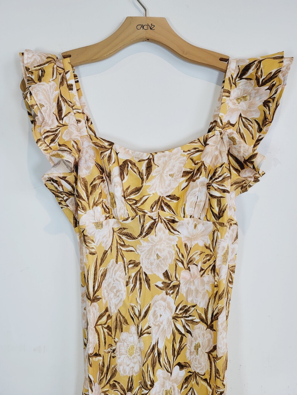 Madewell Angelina Yellow Floral Dress, Size 4 - Picture 3 of 6